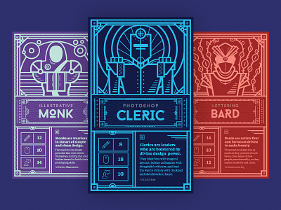 Designers and Dragons bold cards deck dungeons and dragons employee games illustration playing reviews