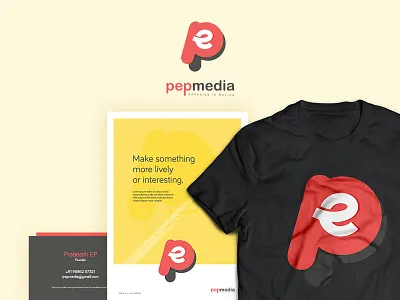 pep media - Branding branding card logo media mockup packaging pep poster t shirt visiting