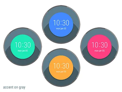 Bold watch face Bicolor Palette android android wear bicolor material design moto360 palette ripple smart watch smartwatch watch watch face watchface