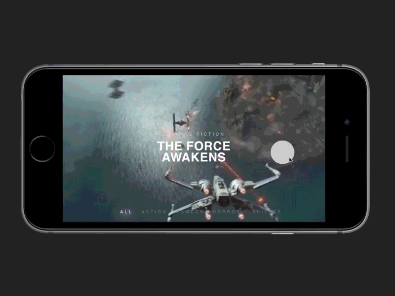 Movie App dark gradient handsome ios minimal movie origami ui ux