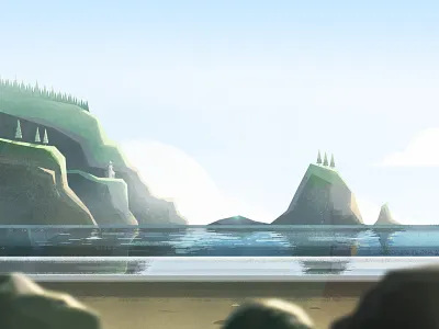 Life's a Beach animation beach down the street designs dts forest illustration illustrator landscape ocean photoshop sand texture