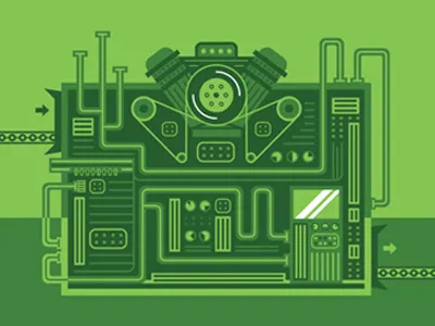 Vroom Vroom color palette engine illustration