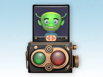 Galactic Passport Camera 3d character design cinema 4d game kids