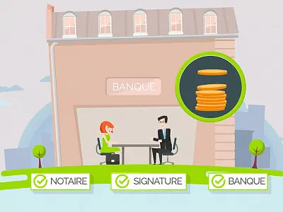Myexpat bank banque building city flat illustration motion notaire notary