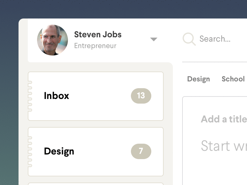 Quick Notes app brown flat mac minimal notes notetaking pink red tan web