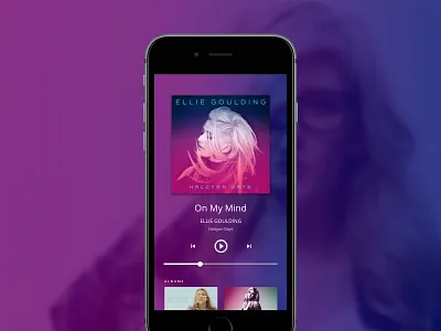 Music Player ellie goulding iphone music on my mind player streaming ui