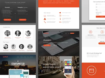 Perfect Website - 2016 - WIP bootstrap charcoal mike gonzalez orange perfect protokit responsive sketch startupkit website white wip