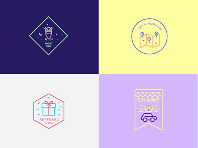 Year in Review badges badge data email fun icon lyft owl