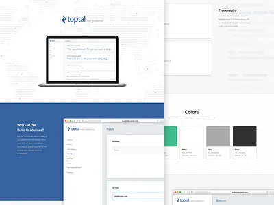 Web Guidelines buttons case study colors guidelines toptal typography ui user interface web