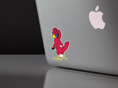 RedBird Sticker baseball cardinals macbook mlb redbird sticker stickermule