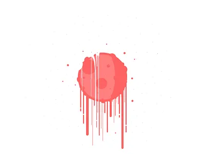 6. Moon is dripping ( Daily illustration ) design drip dripping illustration moon paint project simple space stars stroke vector