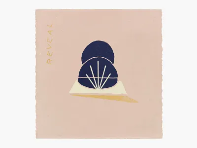 REVEAL art design handmade illustration modern sun type