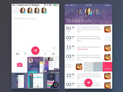 Compose and Timeline for Publish accounts calendar instagram ios publish schedule select twitter white