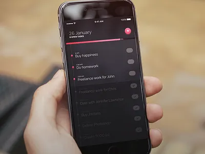 Task manager application UI hire ios latvia list task manage todo ui