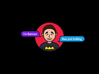Avatar - Stroke Illustration avatar batman flat flat icon icon illustration stroke user