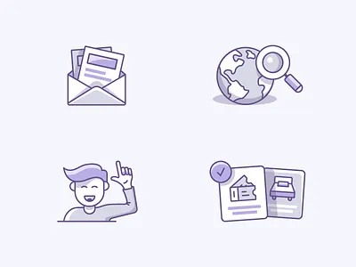 Alternative Colour Scheme character discover email icon illustration illustrator newsletter world