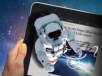 Teads Spaceman inread native video space spaceman tablet