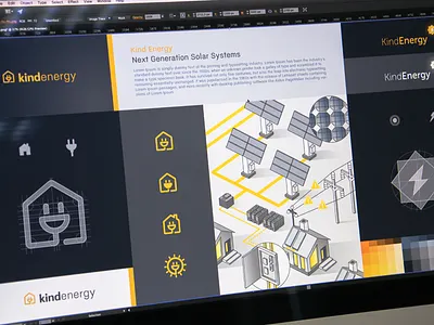Logo and Visual Style alternative power brand developement branding color combinations electricity energy brandbook font selection guide logo design ramotion renewable energies visual style
