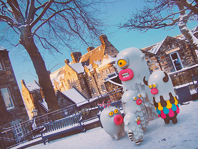 I am hungry and it's tea time 3d 3dart cute edinburgh illustrations little monsters monsters scotland