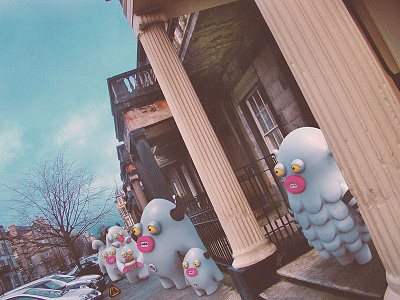 Waiting for the guests 3d 3dart cute edinburgh illustrations little monsters monsters scotland