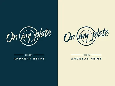 On My Plate logotype brand brush food gothenburg identity logo logotype recipe typography