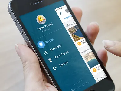 Coast Guide of Turkey ios iphone mobile ui ux web