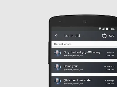 Profile interface detail design detail flat interface material ui user ux