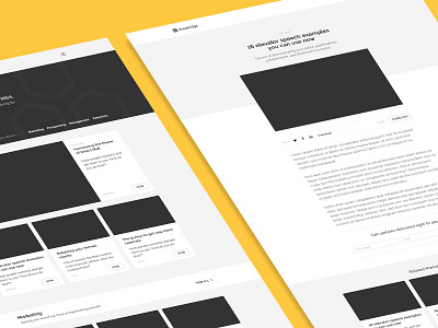 Wireframing for a new web project I'm working on content design thinking hub resource center website wireframes
