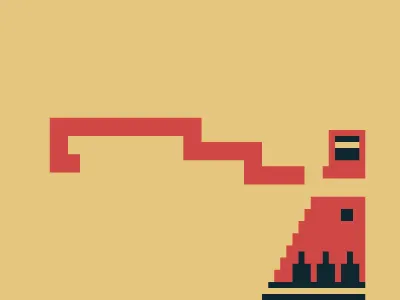 Journey "Mural" A3 Print game illustration journey mountain print traveller video game