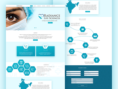 Radiance Landing Page hospital landingpage medicene ux web