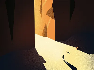 Golden Pass canyon cliff dark desert gold light pass rock shadow shiny