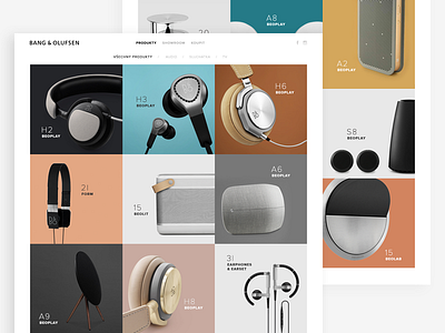 Beostore.cz bangolufsen design headphones microsite products ui ux web