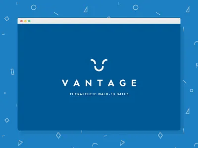 Vantage ID bathtub branding hydrotherapy identity logo therapeutic