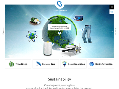 Crescent Bahuman denim fabrics go green industry jeans think green ui