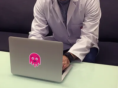 Splash character face illustration liquid mockup splash sticker