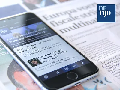 De Tijd - newspaper app app de tijd interface lecho markets news newspaper redesign stock ui ux
