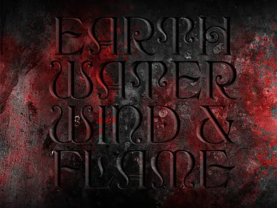 Earth, Water, Wind, & Flame engraving font fonts lettering packaging roman serif signage stone type typeface