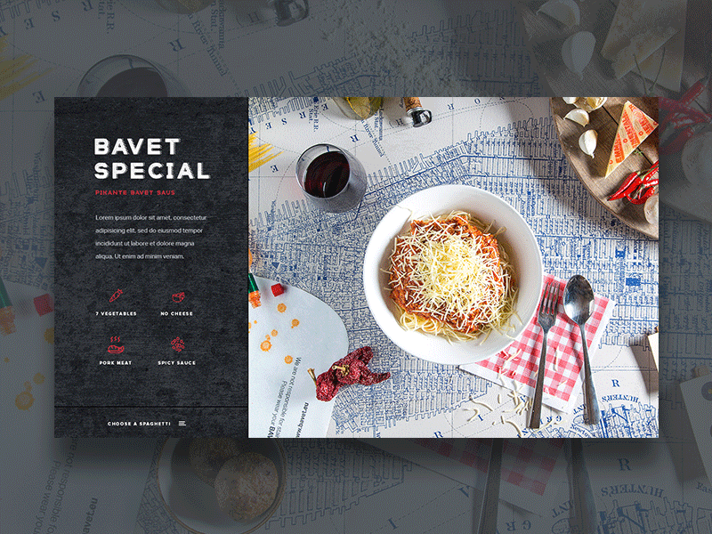 Restaurant Menu Navgation card food restaurant ui ux web