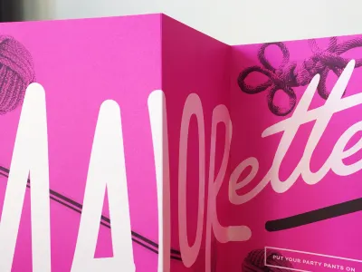 Majorette! hand drawn type invitation majorette neon