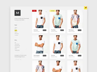 Meshable - Store Page bold clean commerce creative minimal product shop simple store themeshash typography