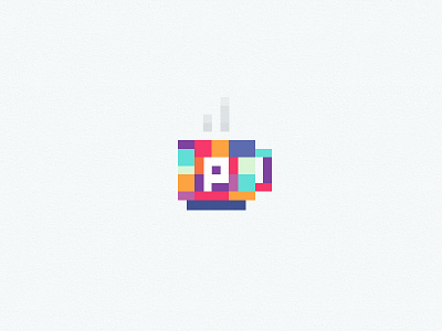 Pixels for Breakfast branding brandmark coffee colors developer digital logo logomark pixels web
