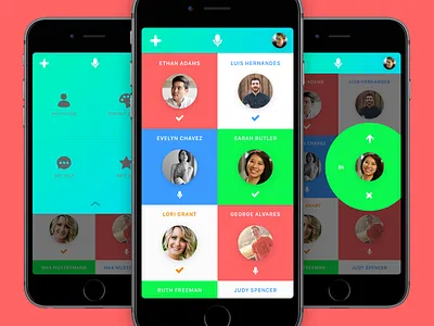 Audio Messenger apple black blue color design flat icon ios iphone red simple ui