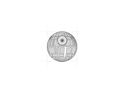 [ Bonus ] Moon daily deathstar design illustration moon project simple space star wars stars stroke vector