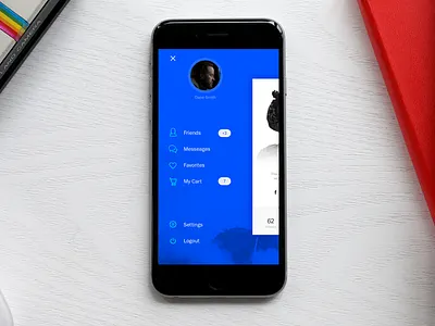 Navigation Menu app design interface photo social ui ux