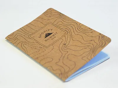 Shopify Summit 2016 Notebook contour illustration notebook relief shopify topography