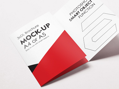 A4 or A5 Trifold Brochure a4 a5 bi fold bi fold bifold bill booklet brochure mock up centerfold divided into two elegant flier
