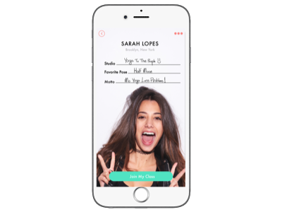 Namaste: Yoga App Concept -- Profile Photo (Daily UI 006) ios mobile ux