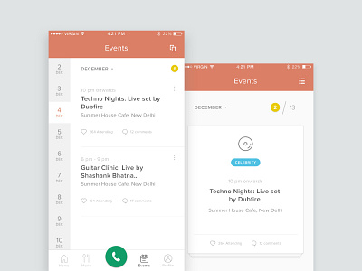Events for WLA calender events food ordering white label zomato