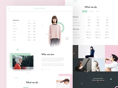 John Levian Studio design hairdresser landing page minimal minimalistic typography ui ux web webdesign