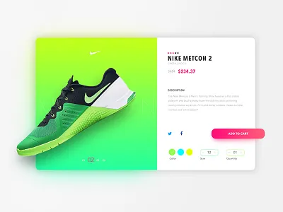 Product Card Nike Ecommerce card design ecommerce interface nike product visual web